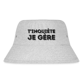 T inquiète je gère - Bob recyclé Stanley/Stella - gris chiné - Devant