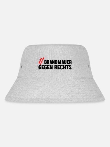 BRANDMAUER GEGEN RECHTS - Stanley/Stella recycelter Bucket Hat - Grau meliert
