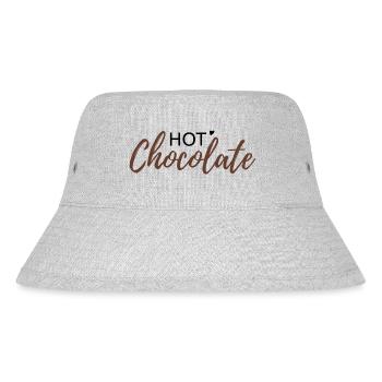 Hot Chocolate Schriftzug – Heiße Schokolade - Stanley/Stella recycelter Bucket Hat - Grau meliert - Vorne