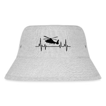 Heartbeat Hubschrauber Flieger Pilot Hubschrauber Hubschrauber - Stanley/Stella recycelter Bucket Hat - Grau meliert - Vorne