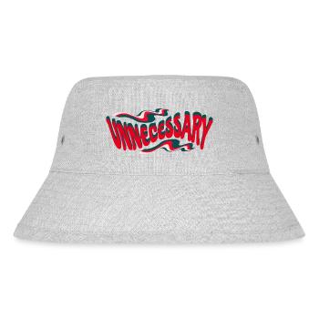 Retro Unnecessary Statement Text - Stanley/Stella Recycled Bucket Hat - heather grey - Front