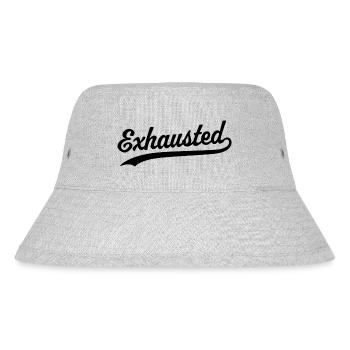 Erschöpft - Stanley/Stella recycelter Bucket Hat - Grau meliert - Vorne