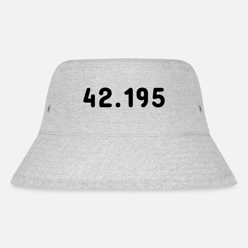 42.195 - Marathon - Stanley/Stella Recycled Bucket Hat - heather grey