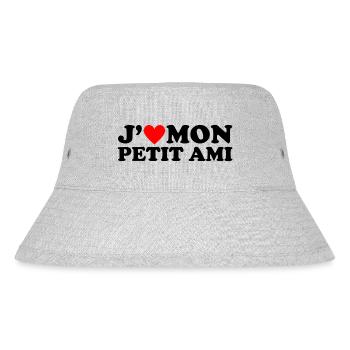 J' aime mon petit ami cadeau coeur rouge - Bob recyclé Stanley/Stella - gris chiné - Devant