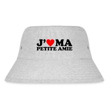 J' aime ma petite amie cadeau amour pour amoureux - Bob recyclé Stanley/Stella - gris chiné - Devant