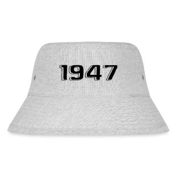 Vintage 1947 Born Birthday Retro 1947 - Stanley/Stella Recycled Bucket Hat - heather grey - Front