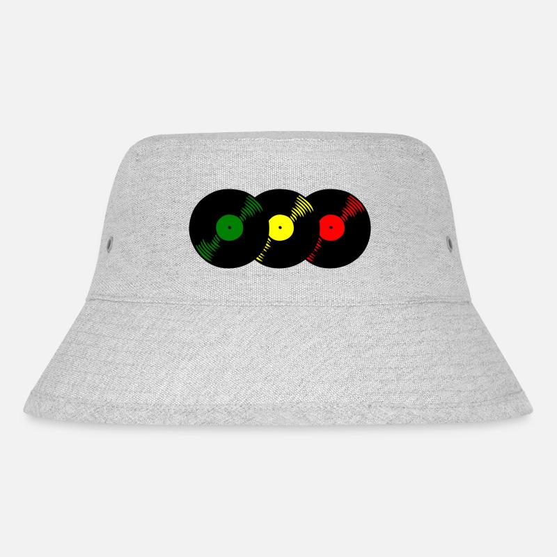 Reggae Schallplatten - Stanley/Stella recycelter Bucket Hat - Grau meliert