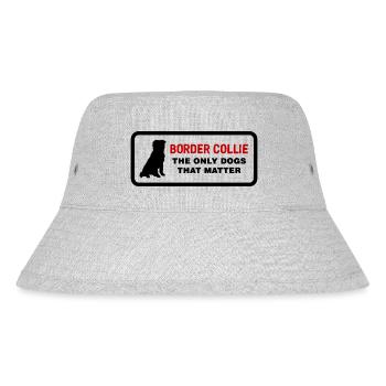 Border collie - Stanley/Stella Recycled Bucket Hat - heather grey - Front