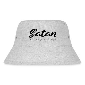 Satan sugar daddy lustiger Spruch black - Stanley/Stella recycelter Bucket Hat - Grau meliert - Vorne