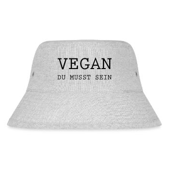 Vegan Veggie - Stanley/Stella recycelter Bucket Hat - Grau meliert - Vorne