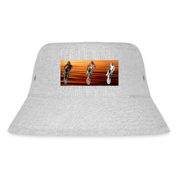 Motocross Racing T-Shirt Enduro T Shirt Supercross - Stanley/Stella recycelter Bucket Hat - Grau meliert - Vorne