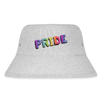 LGBTQ+ PRIDE SCHRIFTZUG - Stanley/Stella recycelter Bucket Hat - Grau meliert - Vorne