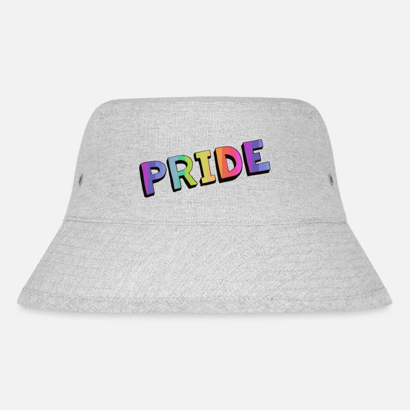 LGBTQ+ PRIDE SCHRIFTZUG - Stanley/Stella recycelter Bucket Hat - Grau meliert