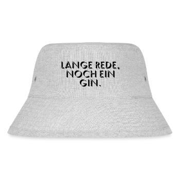 Lange Rede, noch ein Gin - Stanley/Stella recycelter Bucket Hat - Grau meliert - Vorne