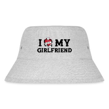 I Love My Girlfriend I Heart My Girlfriend - Stanley/Stella Recycled Bucket Hat - heather grey - Front