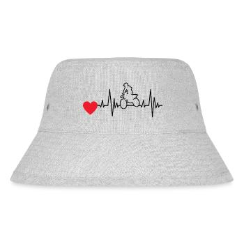 Motorcycle Motorcyclist Motorcross Motorcycle Fan - Stanley/Stella Recycled Bucket Hat - heather grey - Front