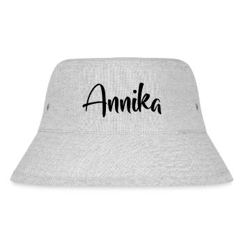 Vorname - Annika - Stanley/Stella recycelter Bucket Hat - Grau meliert - Vorne