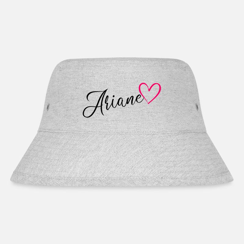 Ariane Nom Prénom Coeur rose - Bob recyclé Stanley/Stella - gris chiné