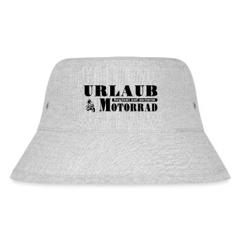 Urlaub beginnt auf meinem Motorrad Biker Spruch - Stanley/Stella recycelter Bucket Hat - Grau meliert - Vorne