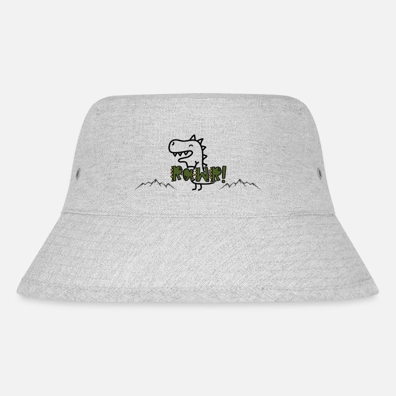 Dino03 - Stanley/Stella Recycled Bucket Hat - heather grey