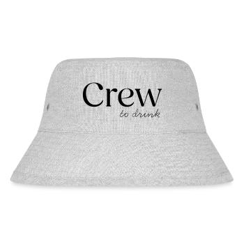 Crew to drink - Stanley/Stella recycelter Bucket Hat - Grau meliert - Vorne