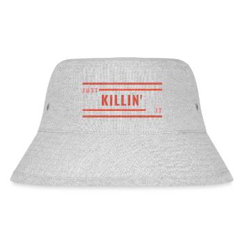 Just Killin It Red (Distressed) - Stanley/Stella recycelter Bucket Hat - Grau meliert - Vorne
