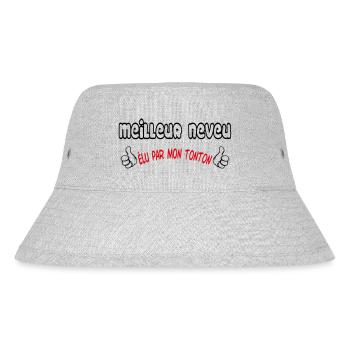 BESTER Neffe - Stanley/Stella recycelter Bucket Hat - Grau meliert - Vorne