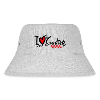 croatia hrvatska croatia hrv hr adria tourism sea - Stanley/Stella Recycled Bucket Hat - heather grey - Front