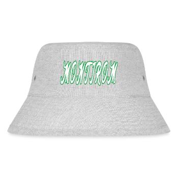 Montirom text - Stanley/Stella recycelter Bucket Hat - Grau meliert - Vorne