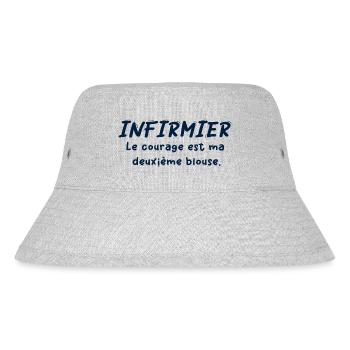 KRANKENSCHWESTER KRANKENSCHWESTER DOKTOR HUMOR DRÖLES P - Stanley/Stella recycelter Bucket Hat - Grau meliert - Vorne