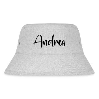 Vorname - Andrea - Stanley/Stella recycelter Bucket Hat - Grau meliert - Vorne