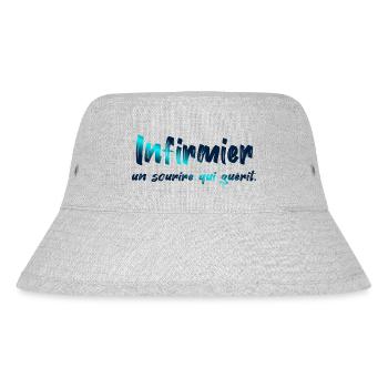 KRANKENSCHWESTER KRANKENSCHWESTER DOKTOR HUMOR DRÖLES F - Stanley/Stella recycelter Bucket Hat - Grau meliert - Vorne
