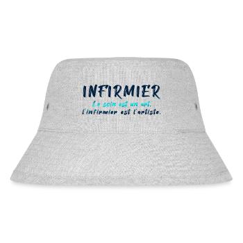 KRANKENSCHWESTER KRANKENSCHWESTER DOKTOR HUMOR DRÖLES N - Stanley/Stella recycelter Bucket Hat - Grau meliert - Vorne