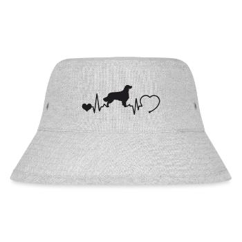 Golden Retriever mit Herzschlag - Stanley/Stella recycelter Bucket Hat - Grau meliert - Vorne