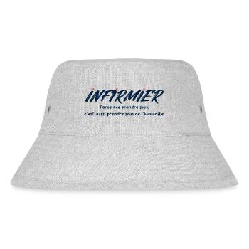 KRANKENSCHWESTER KRANKENSCHWESTER DOKTOR HUMOR DRÖLES T - Stanley/Stella recycelter Bucket Hat - Grau meliert - Vorne