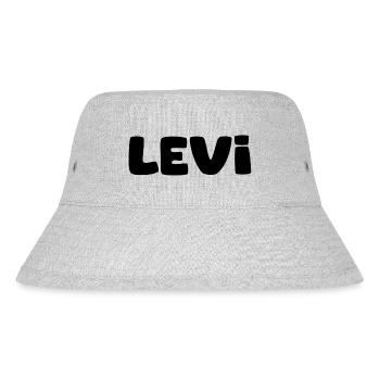 Name - Levi - Stanley/Stella recycelter Bucket Hat - Grau meliert - Vorne