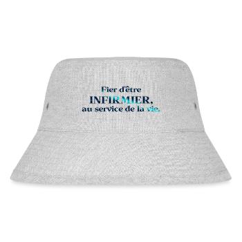 KRANKENSCHWESTER KRANKENSCHWESTER DOKTOR HUMOR DRÖLES B - Stanley/Stella recycelter Bucket Hat - Grau meliert - Vorne