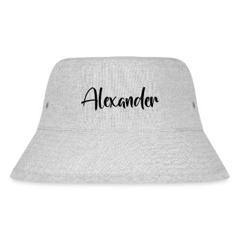 Vorname - Alexander - Stanley/Stella recycelter Bucket Hat - Grau meliert - Vorne