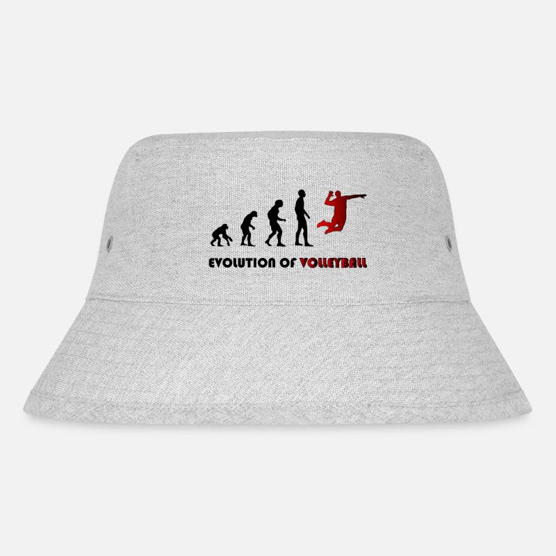 Evolution of Volleyball - Stanley/Stella recycelter Bucket Hat - Grau meliert