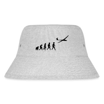 Evolution Segelflugzeug Segelflieger Flugzeug - Stanley/Stella recycelter Bucket Hat - Grau meliert - Vorne