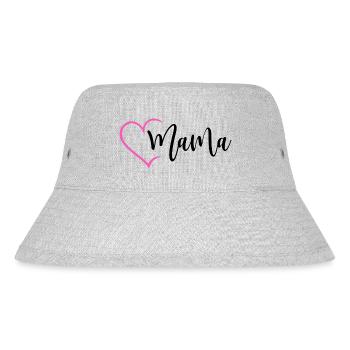 Mom with Heart Mother Love Mother's Day Child Gift - Stanley/Stella Recycled Bucket Hat - heather grey - Front