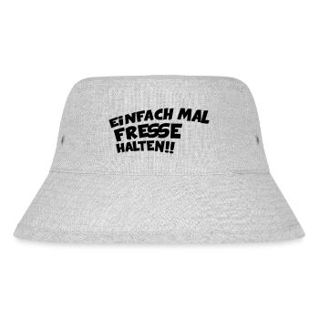 EINFACH MAL DIE FRESSE HALTEN - Stanley/Stella recycelter Bucket Hat - Grau meliert - Vorne