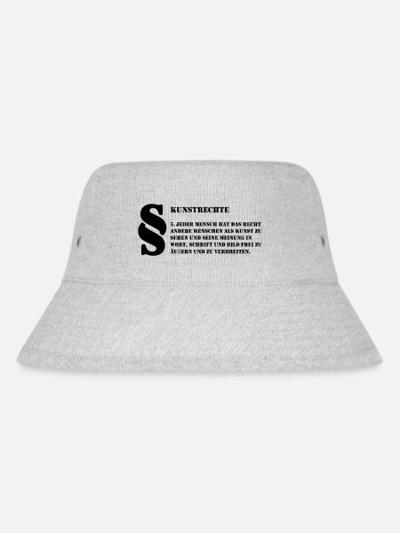 5 Kunstrechte | Jeder Mensch ist Kunst - Stanley/Stella recycelter Bucket Hat - Grau meliert