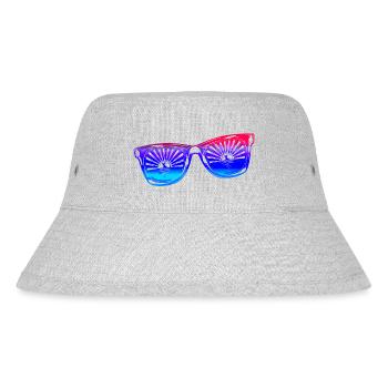 Sonnenbrille Sommer süß Happy Beach Ocean Surf - Stanley/Stella recycelter Bucket Hat - Grau meliert - Vorne