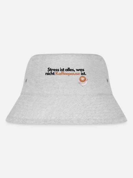 Kaffeeliebhaber - Stanley/Stella recycelter Bucket Hat - Grau meliert