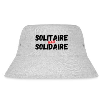 solitaire mais solidaire - Bob recyclé Stanley/Stella - gris chiné - Devant