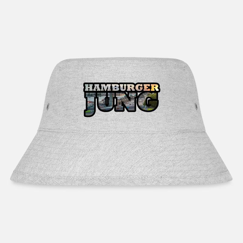 HamburgerJung - Stanley/Stella recycelter Bucket Hat - Grau meliert