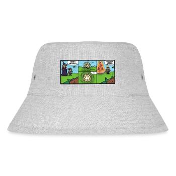 Kurzer Comic - Stanley/Stella recycelter Bucket Hat - Grau meliert - Vorne