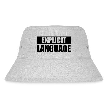 Grobe Sprache - Stanley/Stella recycelter Bucket Hat - Grau meliert - Vorne