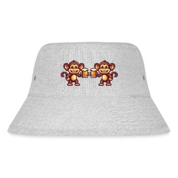 Monkey Team Beer Party - Stanley/Stella Recycled Bucket Hat - heather grey - Front